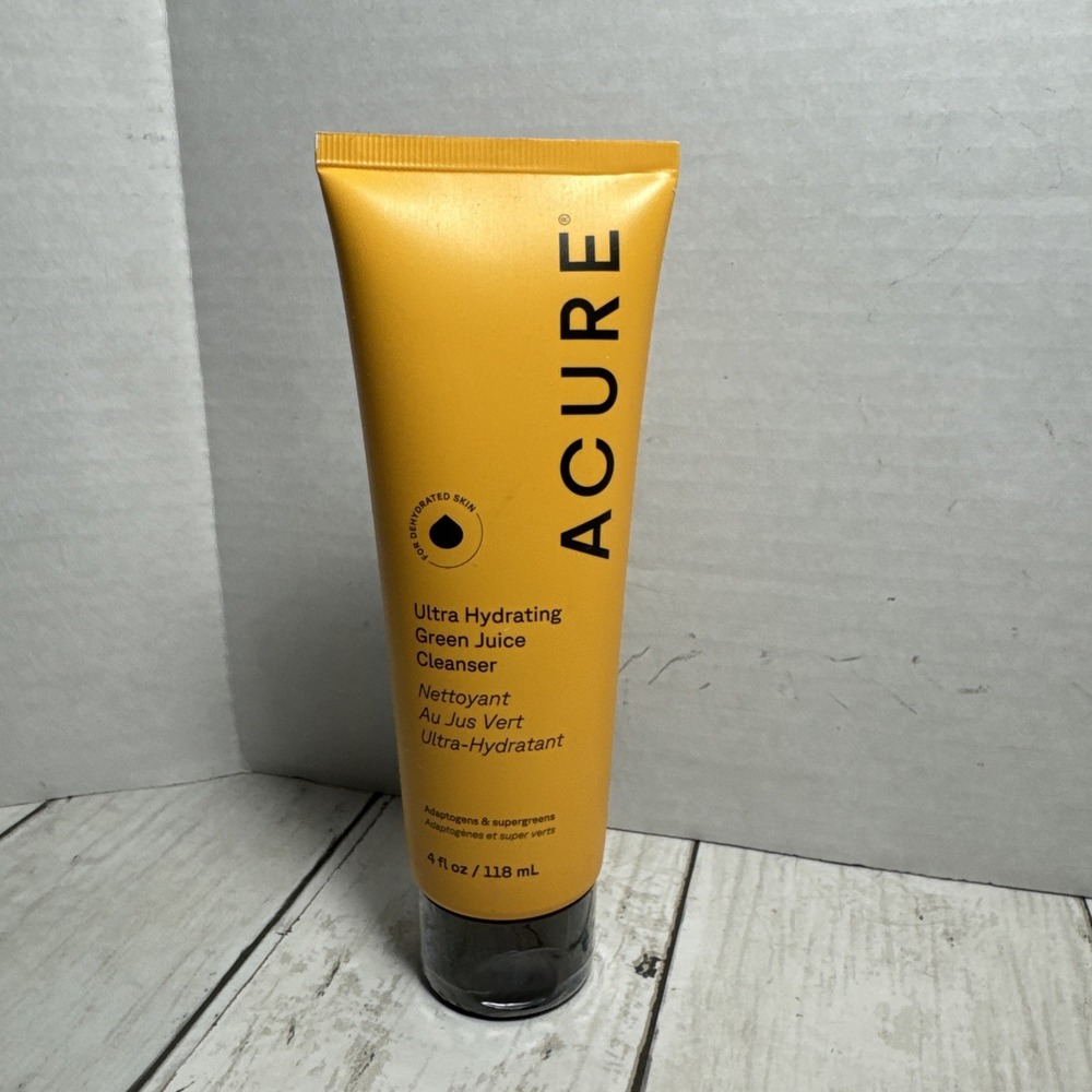 Acure Ultra Hydrating Green Juice Cleanser, For Dehydrated Skin, 4 Fl Oz